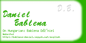 daniel bablena business card